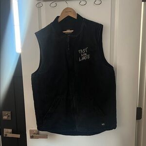 Vans Black Vest with BMX company Design